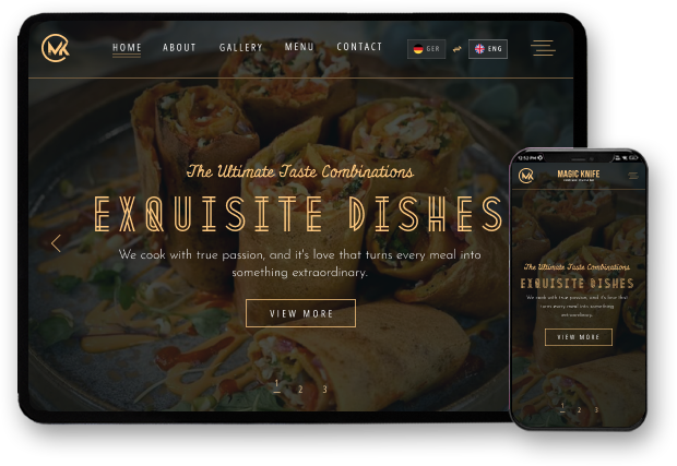 The Magic Knife responsive website project